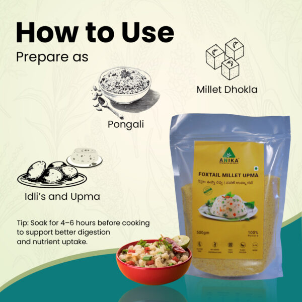 Foxtail Millet Upma Rava