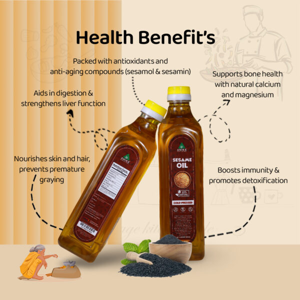 Cold-Pressed Black Sesame Oil (Til Oil)