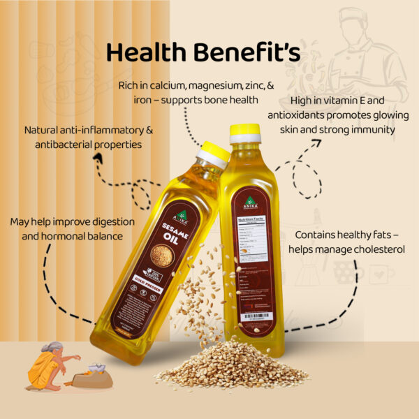 Cold-Pressed White Sesame Oil (Til Oil)