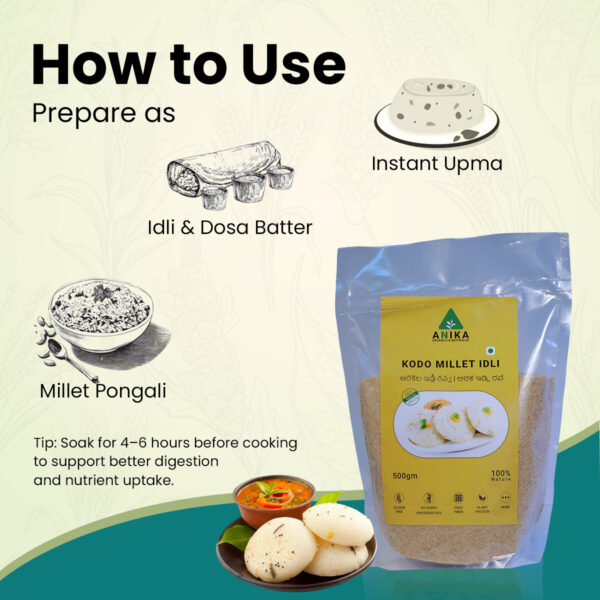 Kodo Millet Idli Rava