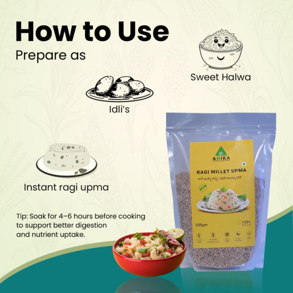 Raagi Millet Upma Rava