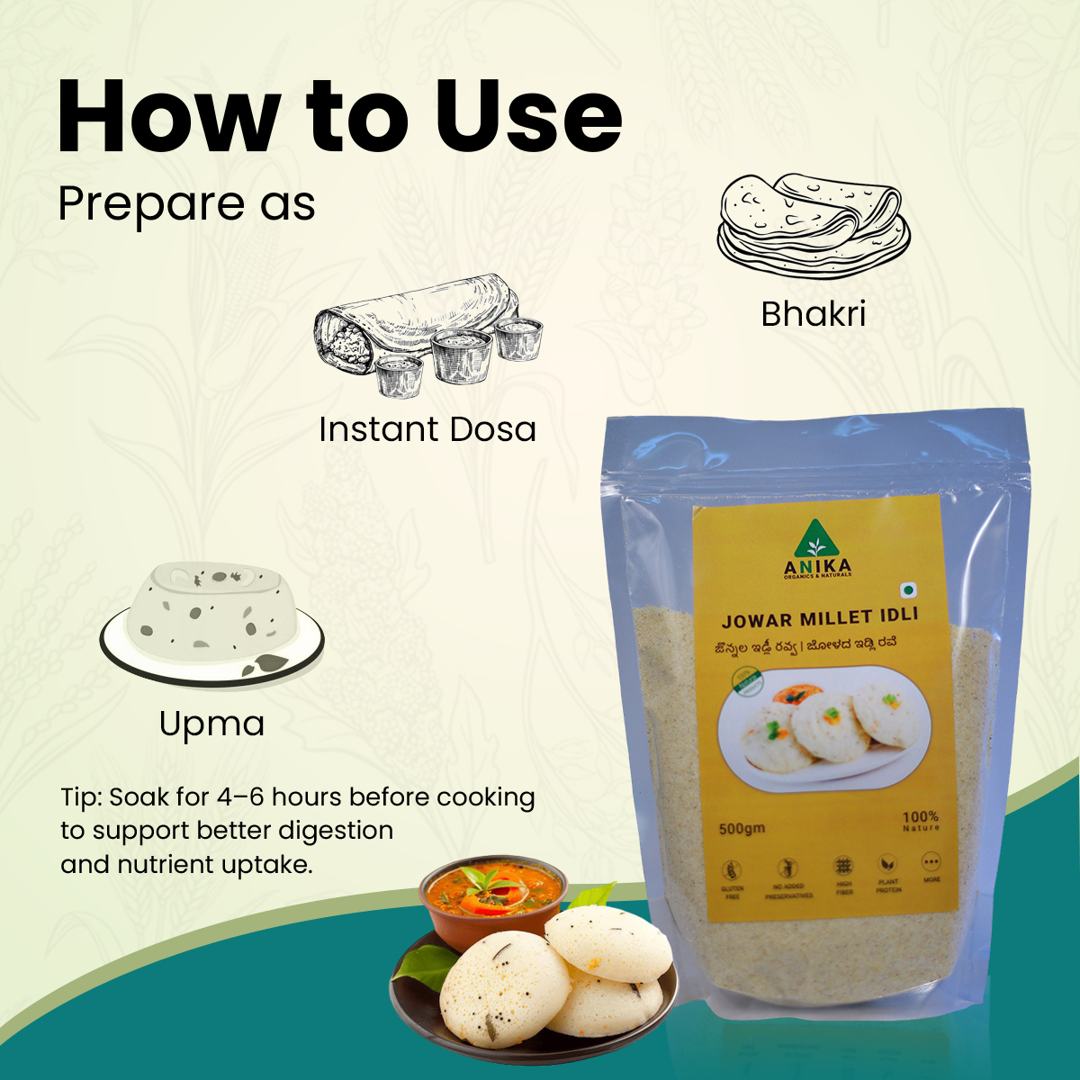 Jowar Millet Idli Rava - Image 3