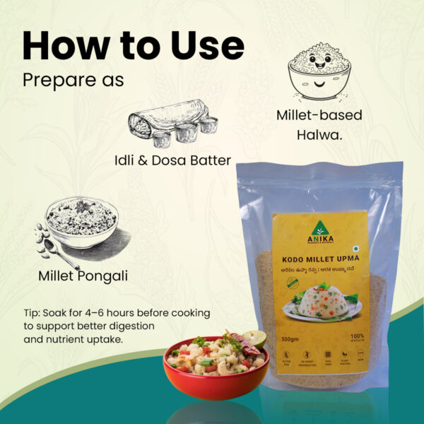 Kodo Millet Upma Rava