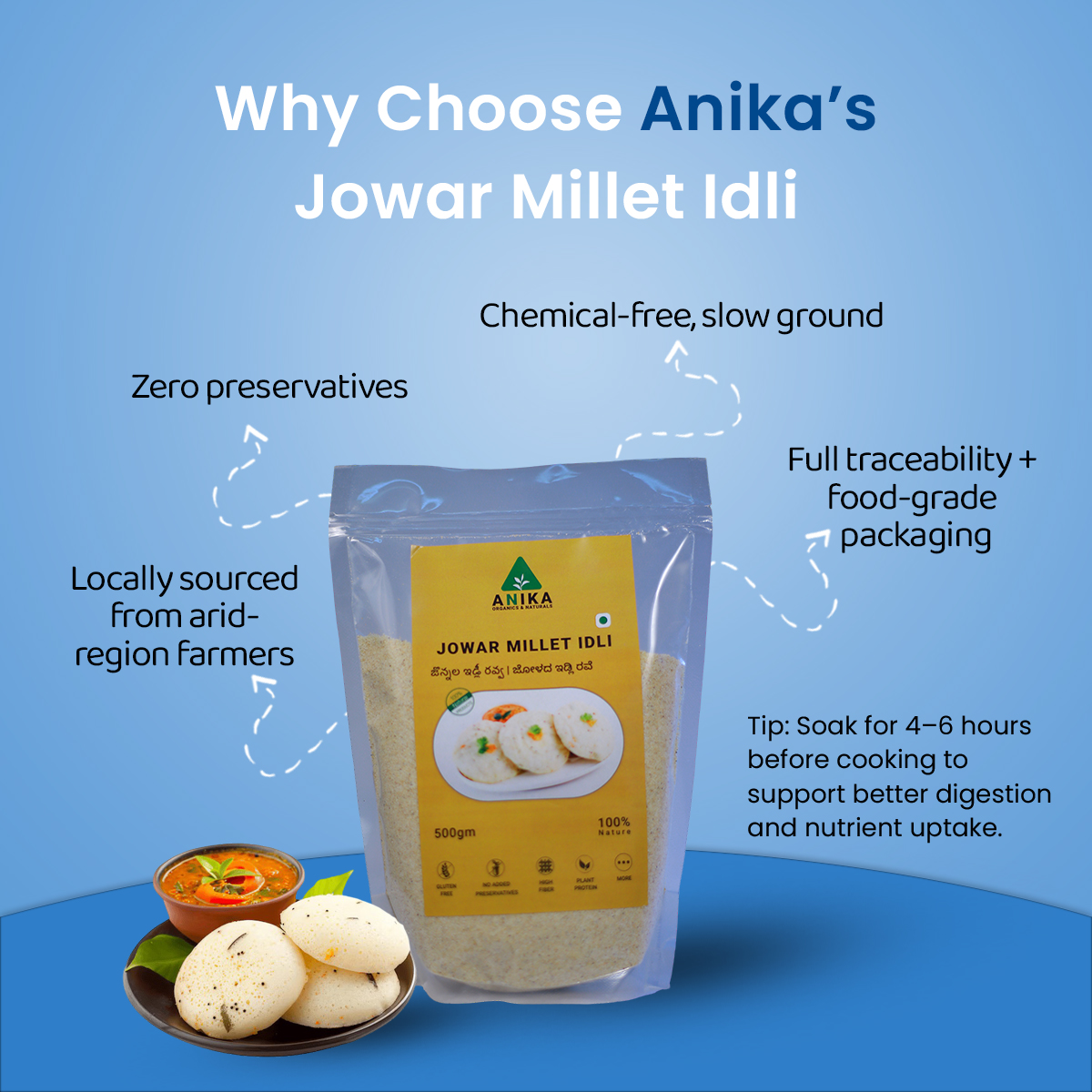 Jowar Millet Idli Rava - Image 2